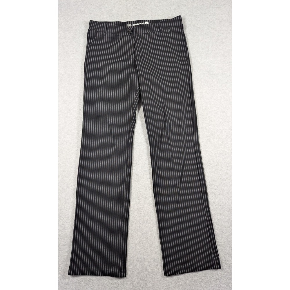 Betabrand Women‎ Pants Medium Straight Classic Pull On Pinstripe Stripe Yoga 30"